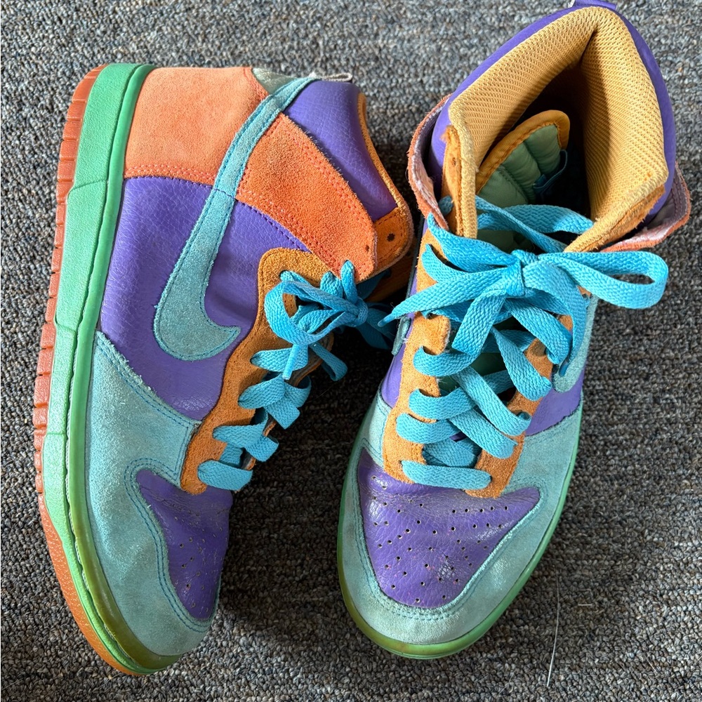 Nike Dunk High 6.0 Pure Purple Coral Cyan Size 8.5